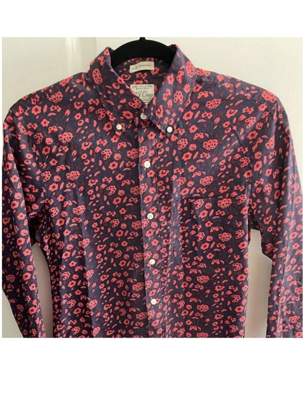 J. Crew Secret Wash Organic Cotton Poplin Shirt - Slim Untucked, XS